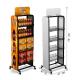 Metal mobile essential body oil promotional  store foldable display rack with poster and price tagsoil rack display