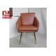 Coloured Fashionable PU Leather Padded Dining Chairs Ergonomics Design