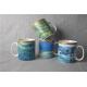 20 Oz Ceramic Stoneware Mugs , Exquisite Printing Drink Ware Porcelain Coffee Cup