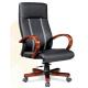modern high back PU leather wood arm manager office chair furniture