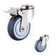 4 Inch 304SS Soft TPR Double Brake Medium Duty Stainless Steel Castor Wheels