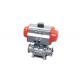 Intelligent  Sanitary Control Valves Pneumatic Operated Ball Valve SS304 DN10~DN100