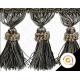 By the Yard-4 Taupe Mix Tassel Fringe Trim Fabric Fringe for Lampshade Lamp Costume Pillow Curtains Home Decor