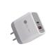 2 Ports USB C PD Wall Charger  , QC 3.0 18W USB Type C Wall Adapter For IPhone 12