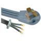 3 Conductor 3 Prong Dryer Cord Replacement 50 Amp Plastic NEMA 10 50P Standard