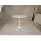 Dia 17 Restaurant Table Bases White Color Finish 28 Height Cast Iron Material