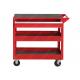 Cold Steel Mechanic Utility Cart , Roll Around Work Cart  Separate Locking Systems