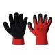 Nylon Liner Coated Breathable Nitrile Gloves 13 Gauge Black Sandy For Logistics