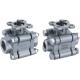 3PC 2000PSI Floating CF8 / CF8M Ball Valve NPT / BSP Thread Ends BSPP PAD ISO5211