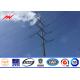 Transmission Line Hot rolled coil Steel Power Pole 33kv 10m / electric utility poles