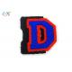 D Letters Caps Chenille Custom Iron On Patches For Hoodies Clothing