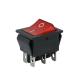Small Boat Rocker Switch Dpst On Off Snap In 16a 250v/20a 125v 4 Pin Ac Switch Red
