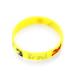 202*12*2MM ADULTS SIZE LOGO DEBOSSED AND PRINTED YELLOW CANCER BRACELETS