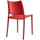 Red Designe Restaurant Cafe Bistro Dining Room Plastic Chair