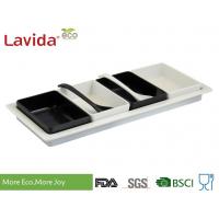 BPA Free Non - Toxic Melamine Dinner Trays Dishwasher Safe With Removable Bowl / Spoon