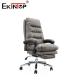 Gray Multifunctional Leather Chair With Footrest Swivel And Adjustable Height