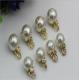 High-grade handmade jewelry accessories zinc alloy gold metal rhinestone pearl pendant button