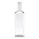 Customized Logo 500ml Square Flat Glass Bottle for Liquor/Spirits/Vodka/Whisky/Rum/Brandy