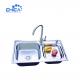 SUS304 Stainless Steel Kitchen Sink Double Bowl Kitchen Sink Press Kitchen Sink With Faucet