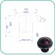 Custom LOGO Fish Eye Wide Angle Lens , CCTV Fisheye Lens F1:2.0 Aperture