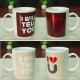 Valentive's Day gift hot water color changing magic ceramic coffee mugs stocked