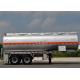 28000L 2 Axles Carbon Steel Tanker Trailer For Fuel Oil And Diesel Transit