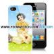 Snow White Princess Design Hard Case Cover For iPhone 4S iPhone 4 - Blue