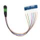 Singlemode LSZH MPO Power Harness Cable 0.9mm G657A1 Mpo Lc Breakout