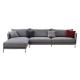 European Design Fabric Corner Sofa Set Designs With Stainless Steel Legs.
