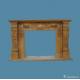 Flower Carved Marble Fireplace Mantel Surround Indoor Used