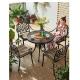 Balcony Dining Round Cast Aluminum Patio Table And Chairs Bistro Set