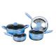 7Pcs Half Polished Nonstick Cookware Set , Aluminum Pen Set