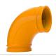 Abrasive Resistant Concrete Pump Pipe , Twin Wall Concrete Pump Elbow