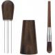 Natural Wood Handle Espresso Needle Distributor Tool With Wood Stand