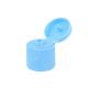24/410 Striped Plastic Butterfly Flip Top Cap Matte Blue Skin Lotion Bottle Cap