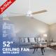 1stshine DC Motor Ceiling Fan with LED Light and Remote Control A Lighting Solution