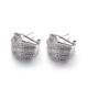 Strip Semi Circle Stud Earrings 6.44g 8mm Cubic Zirconia Stud Earrings