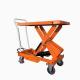 Mobile 250Kg Payload Capacity Single Scissor Hydraulic Scissor Lift Tables Max Height 35.83in
