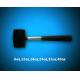 black rubber hammer with steel handle