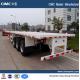 tri-axle 20ft 40ft semi flat bed truck trailer with container lock