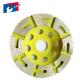 Sintered T Shape Concrete Grinding Cup Wheel Double Row For Terrazzo Marble