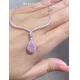 1.97ct Lab Grown Diamond Pendants Necklace Pear Cut Pink Color Customized