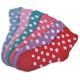 Polka dot pattern Polyester plush socks with aloe infused , spa socks