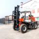 25 Degrees Tilted All Terrain Forklift Electric With Adjustable Fork Length