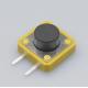 2 Side Pin Momentary Tactile Switch 50mA Rating Yellow House With Black Button