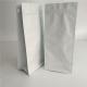 Flat Bottom Bag Food Packaging Film Plain White Printing Top Filling With Air Valve