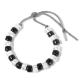 Traditional Black And White Cool Unisex White Turquoise Forte Beads Bracelet