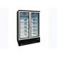 Ventilated Upright Glass Door Freezer Digital Thermostat With Air Cooling