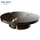 3ft 4ft Black White Round Natural Stone Top Coffee Tables For Kitchen Crack Italy
