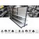 White Color Supermarket Steel Racks With Middle Back Panel 60 Kg / Layer